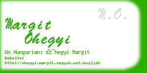 margit ohegyi business card